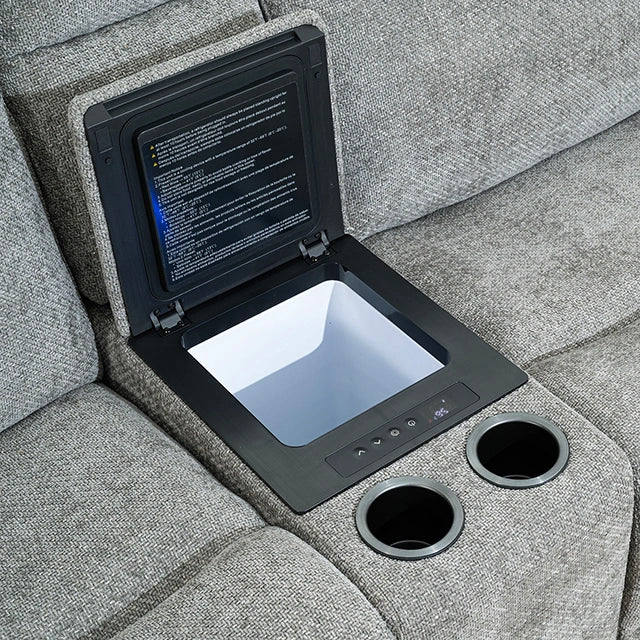 Mattheus Power Sectional with Cooler + 3 Recliners