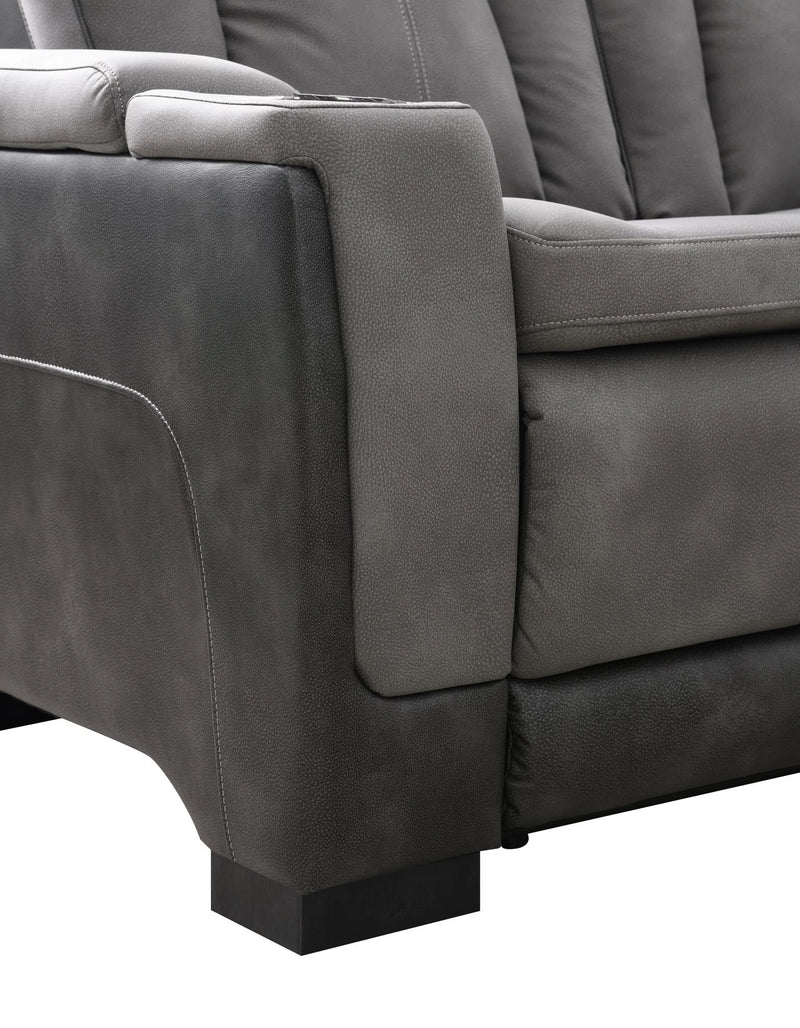 U77 Slate Power Reclining With Pwr Headrest-Storage Arms-Usb And Wireless Charger Chair