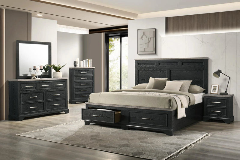 King Bed-Dresser-Mirror