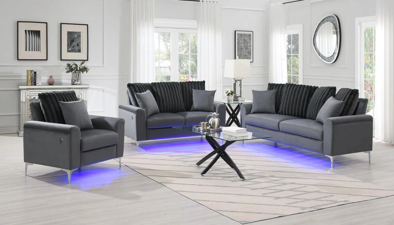 Gray Led Sofa