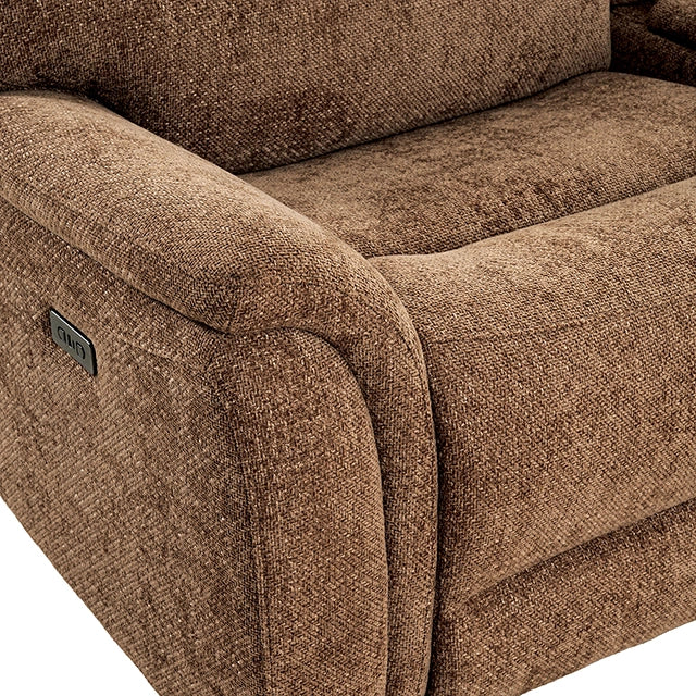 Mattheus Power Sectional with Console + 2 Recliners