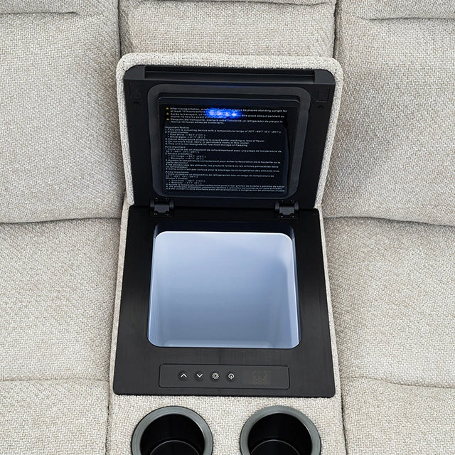 Mattheus Power Sectional with Cooler + 3 Recliners
