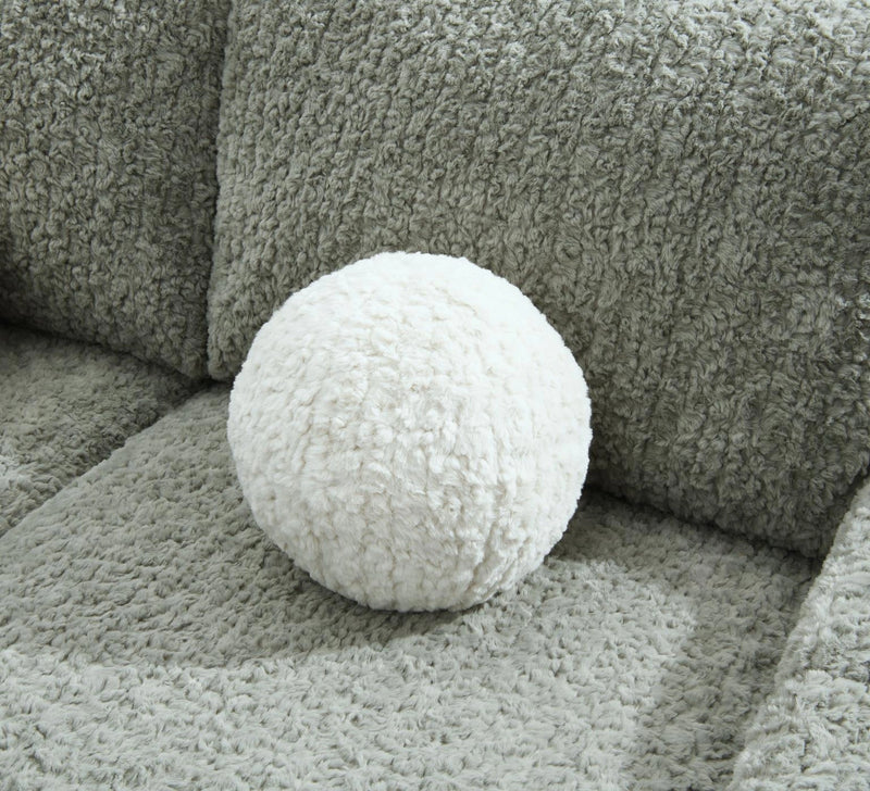 Gray Corduroy Loveseat