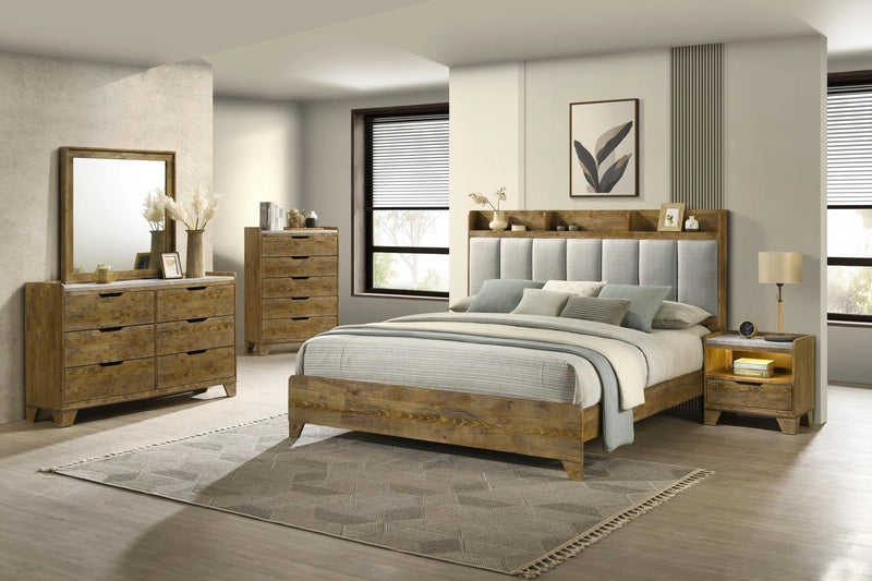 Queen Bed Frame - Dresser - Mirror - Chest - Nightstand