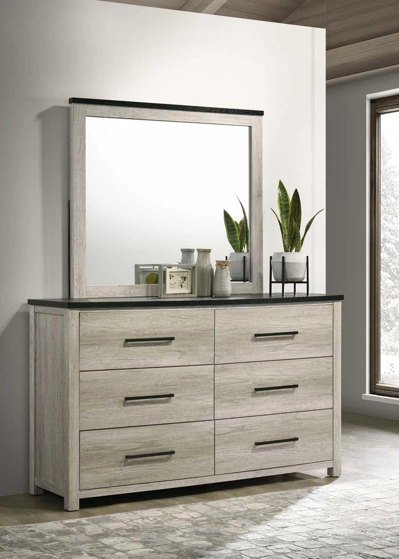 B263 Antique White Mirror