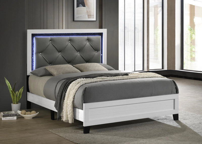 White Led Full Bed