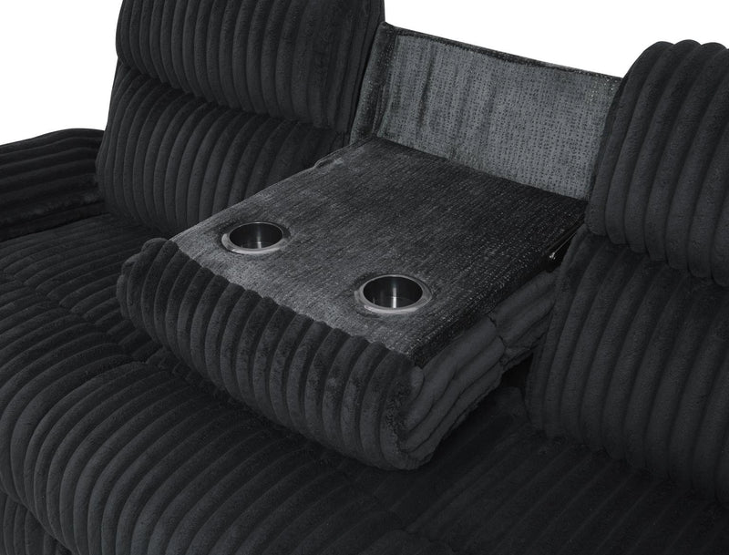 Black Corduroy Motion Chair