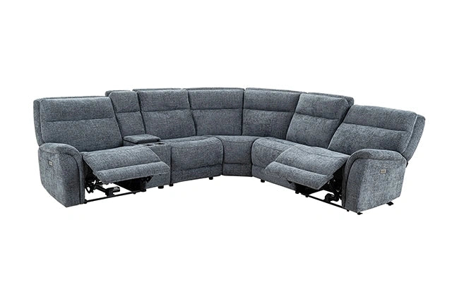 Mattheus Power Sectional with Cooler + 3 Recliners