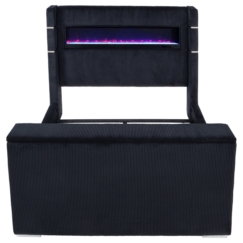 Tisdall Wingback TV Bed with Flame Visualizer