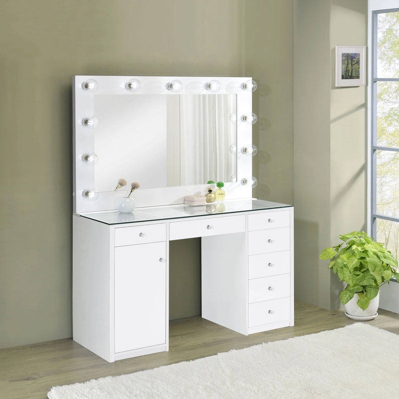 Acena Makeup Vanity Table with LED Mirror