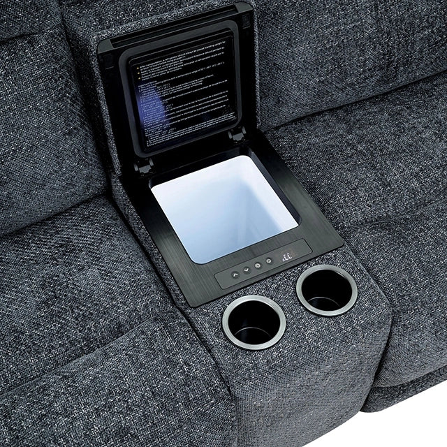 Mattheus Power Sectional with Cooler + 3 Recliners