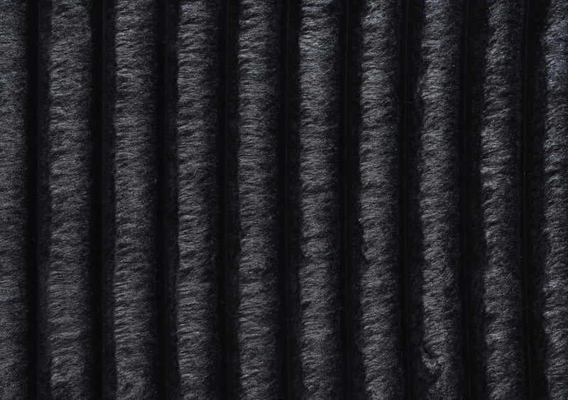 Black Corduroy 3 Pc Sectional