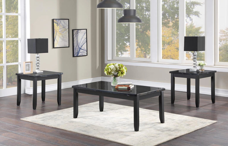 T132 Black Top 3 Pk Table Set 3-Cn