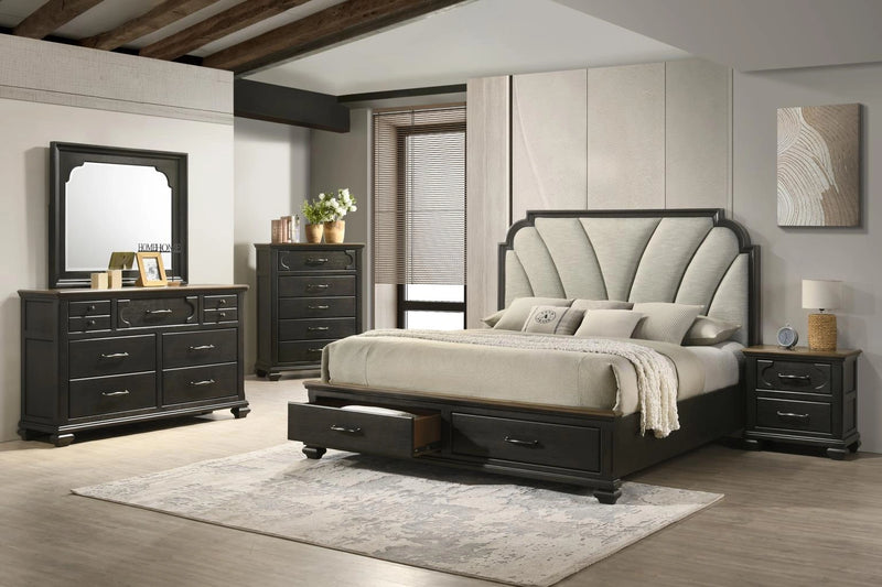King Bed-Dresser-Mirror
