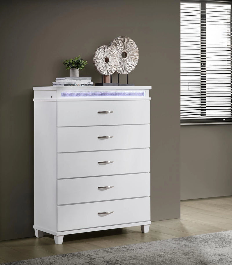 White Led Night Stand