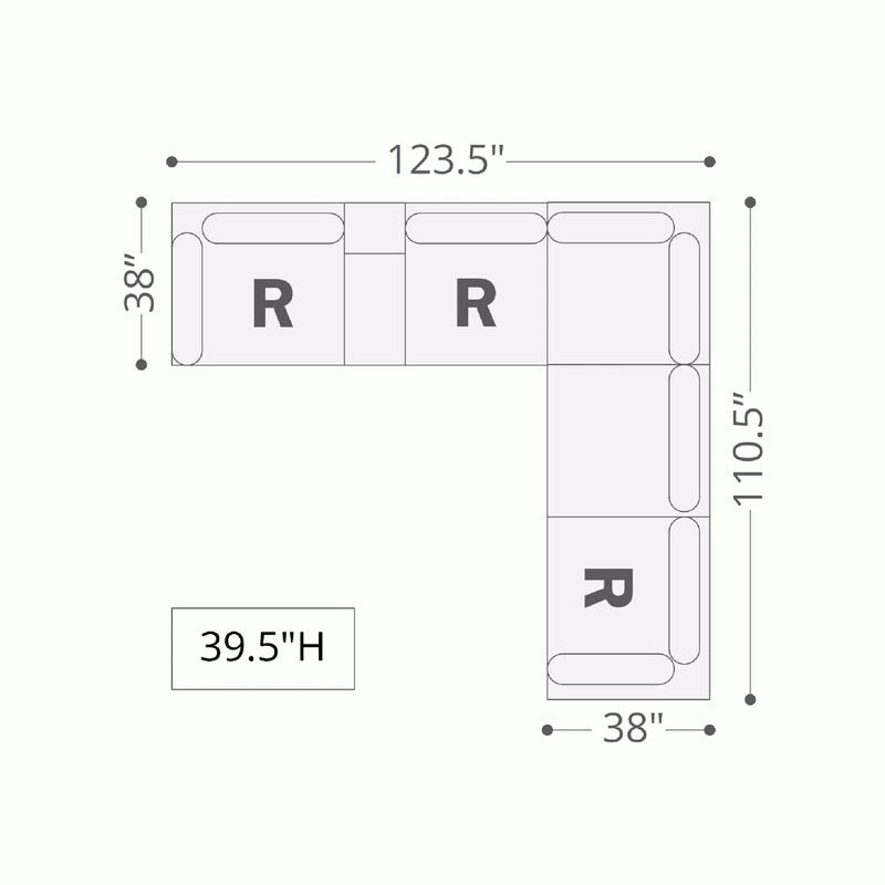 Mattheus Power Sectional with Console + 3 Recliners