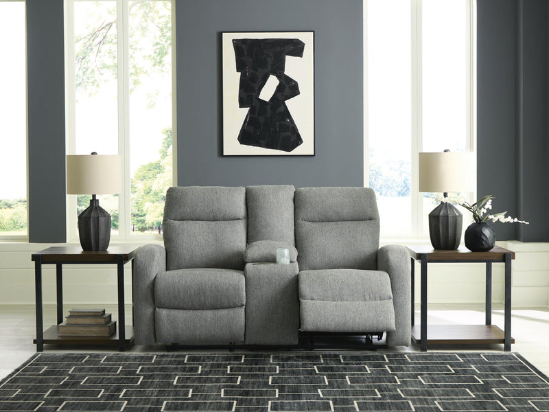 Gauntlet Reclining Loveseat with Console