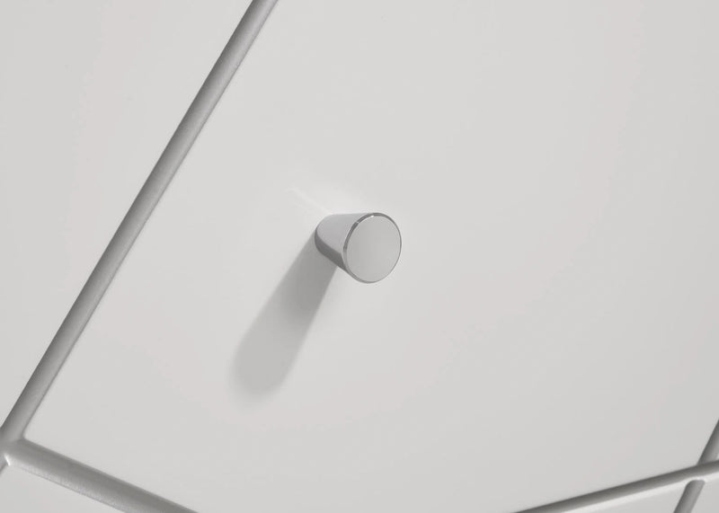 White/Gray Line Night Stand