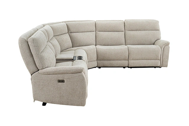Mattheus Power Sectional with Console + 2 Recliners