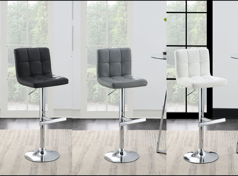 Ariel GRAY LEATHER PU BAR STOOL - ST140-GRY