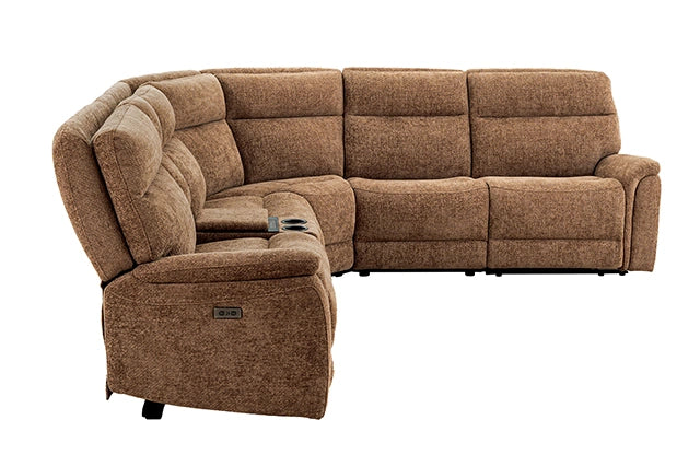 Mattheus Power Sectional with Console + 2 Recliners