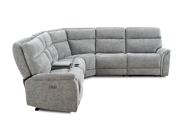 Mattheus Power Sectional with Console + 2 Recliners