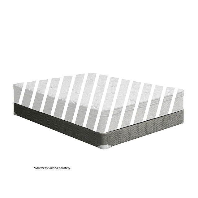 FOA East Aleksa Grey full-size foundation with a sleek gray finish and sturdy platform design