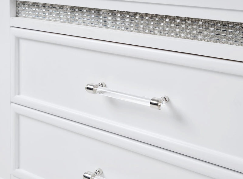 White Led Queen Bed