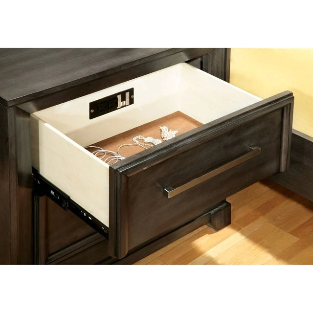 Bradley Queen, E.King, & Cal.King Bed Dark Gray