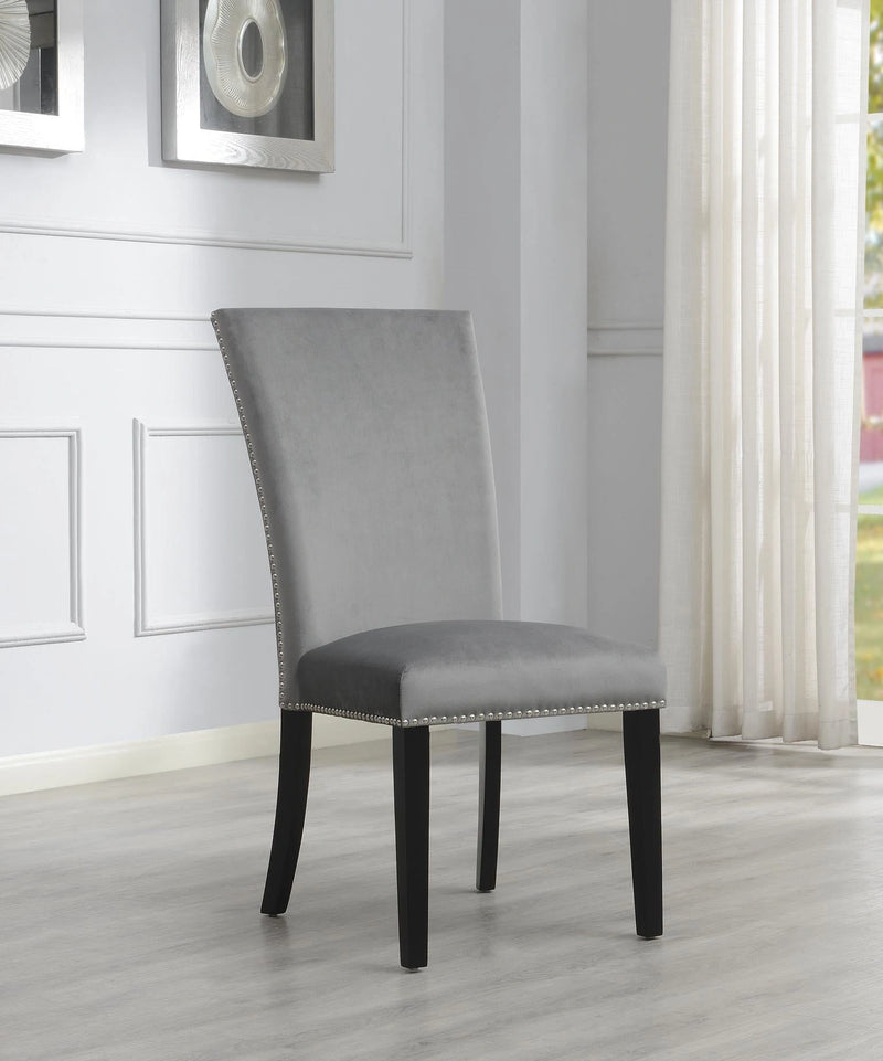 Gray Velvet Dining Chair (Price Per Chair/Moq 2)