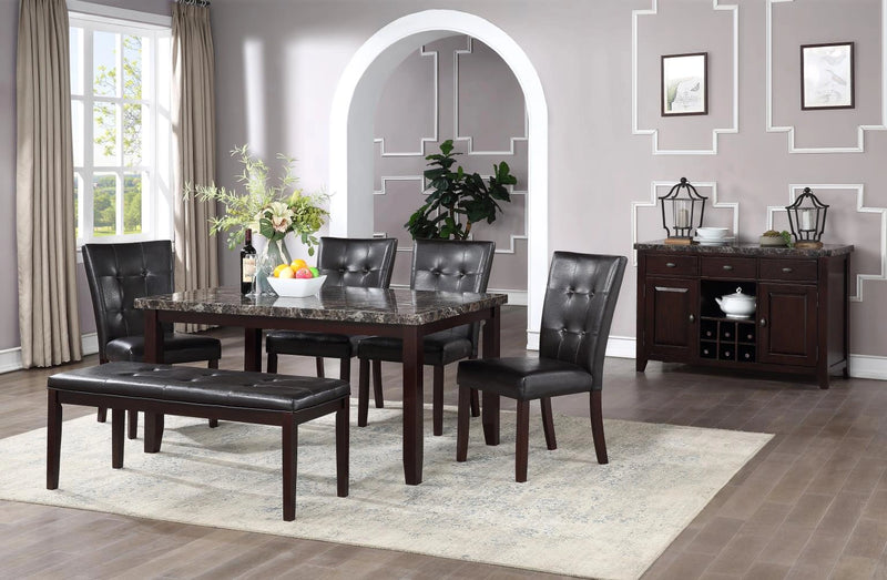 D150 Dining Table-6 Side Chairs