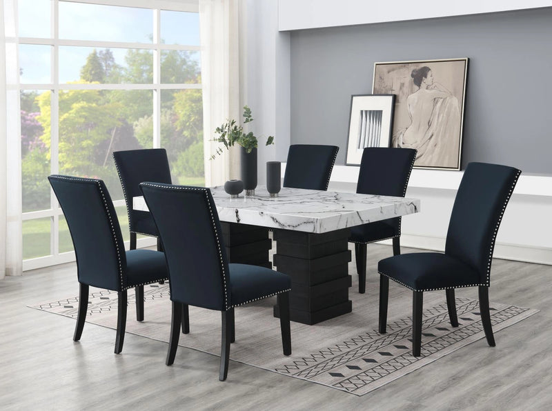 Dining Table & 6 Black Chairs