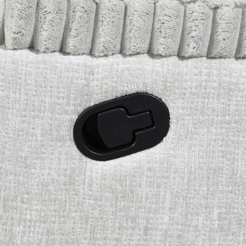 Gray Corduroy Motion Chair