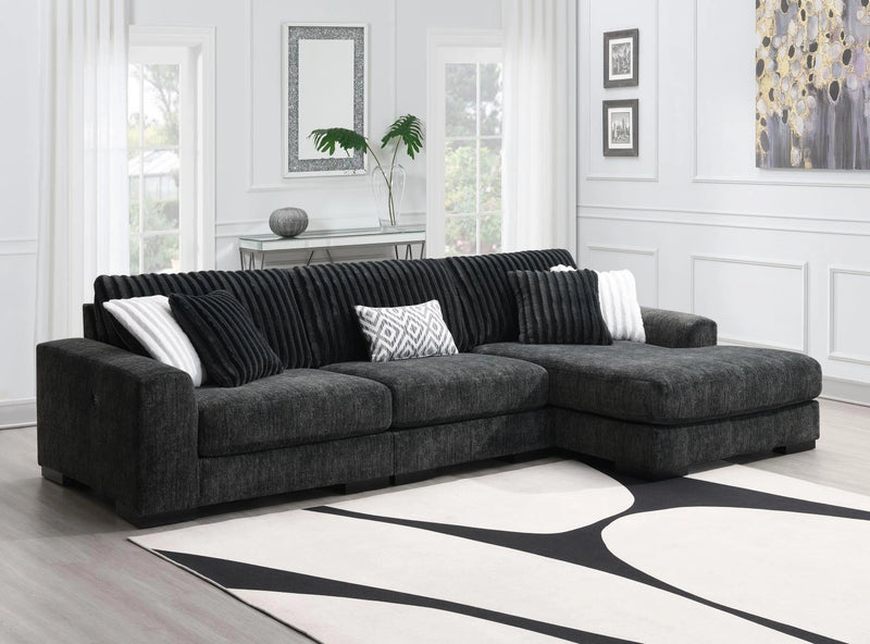 Charcoal 3 Pc Sectional