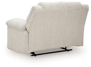 Ashley Furniture Orlen oversized recliner with plush upholstery and wide backrest, shown from the back in the image.