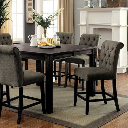 FOA East Sania counter-height dining table set with matching table and chairs