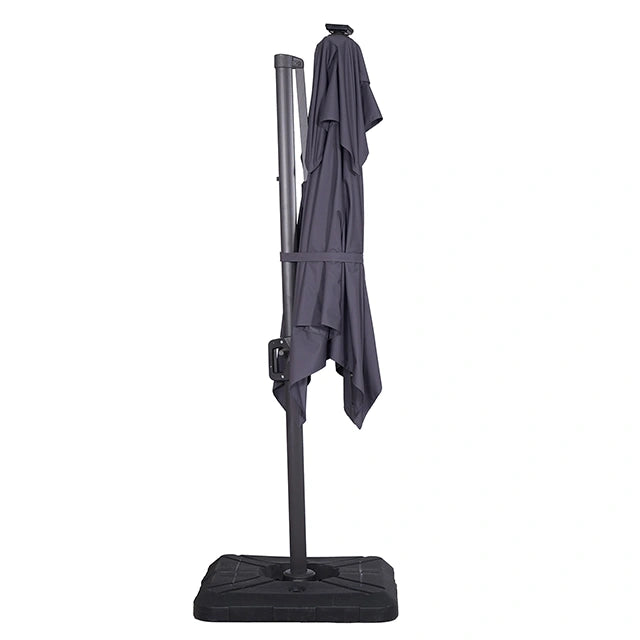 Xico 8 Ft Square Umbrella w/ Double Top w/ LED Light + 37" Large Base