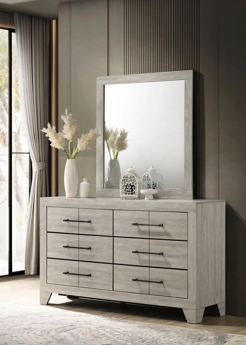 Dusty Gray Oak King Bed