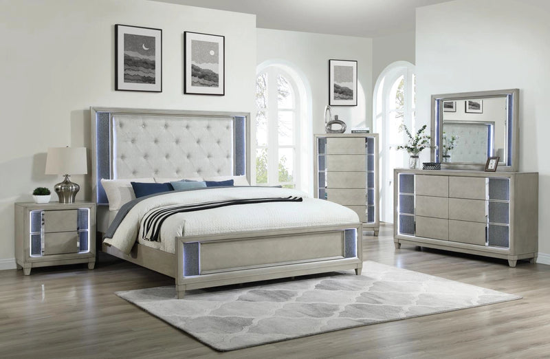 B090 Bed-Dresser-Mirror