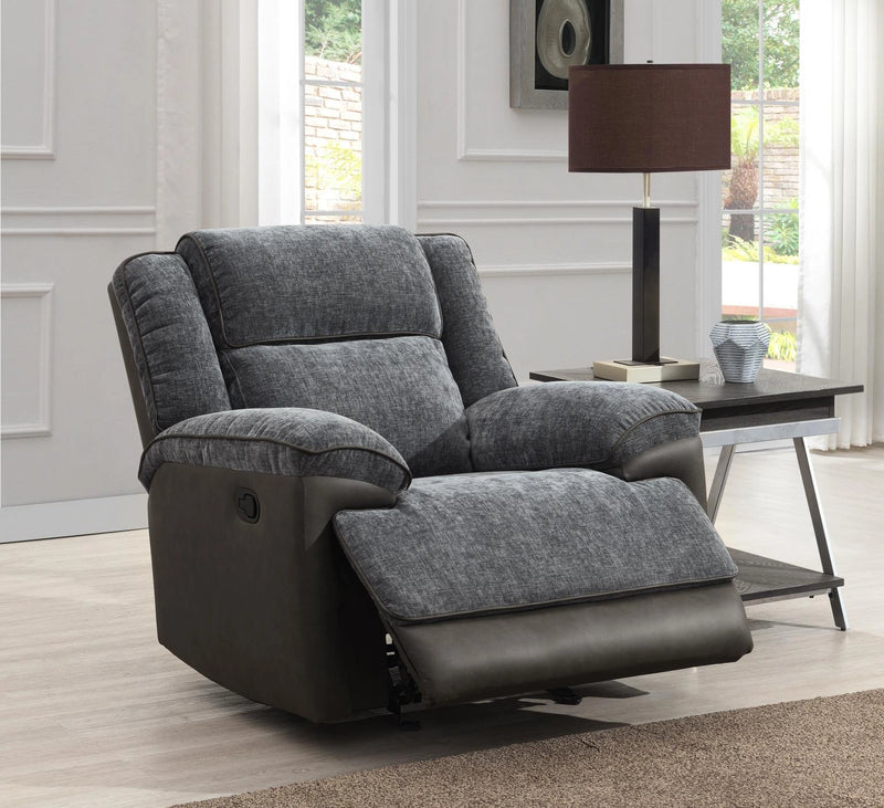 Gray Motion Sofa W/Drop Down Table
