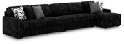 Ashley Furniture Midnight-Madness sectional with chaise, modern fabric sofa with plush cushions and chaise lounge for relaxed seating.