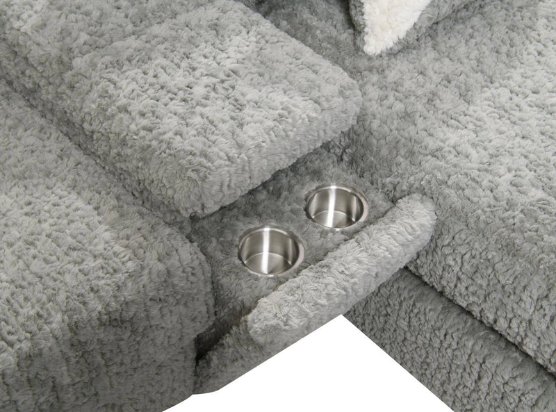 Gray Corduroy Loveseat