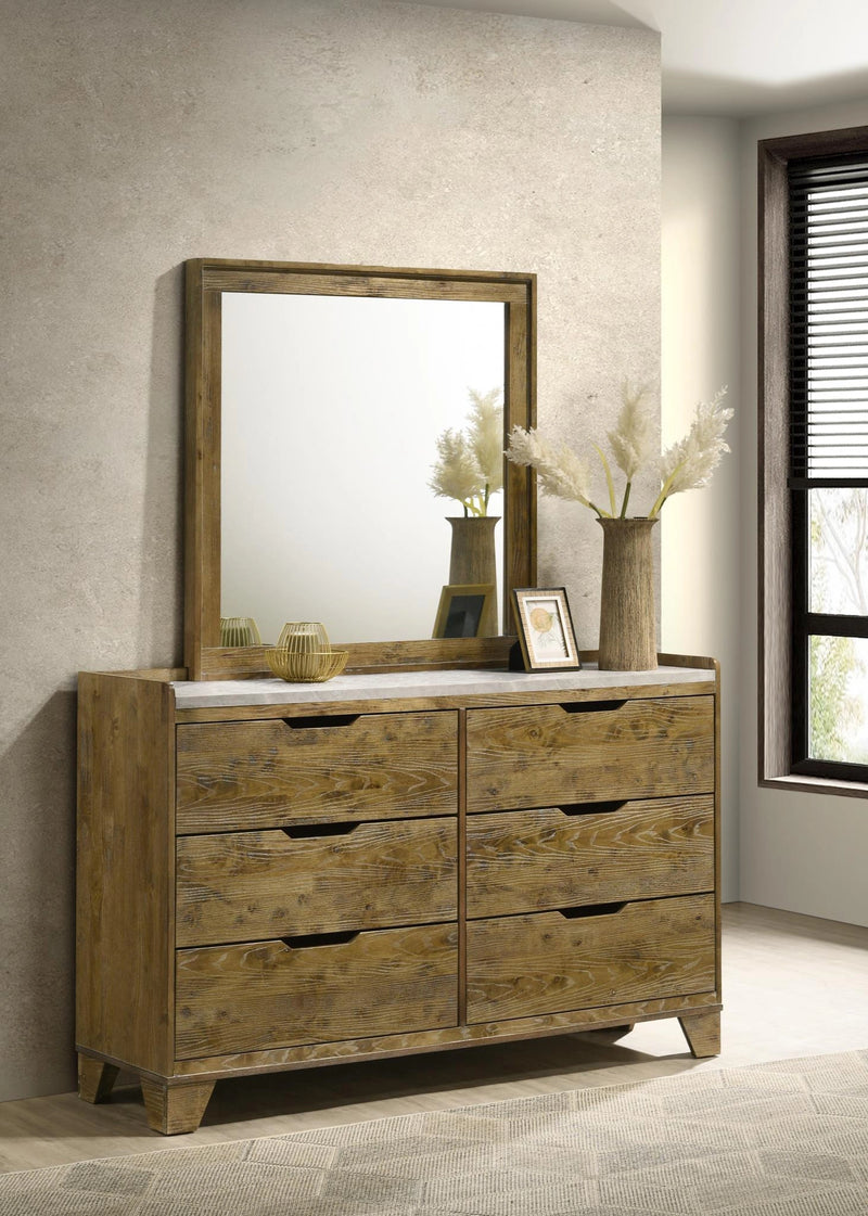 Light Aspen Oak King Bed