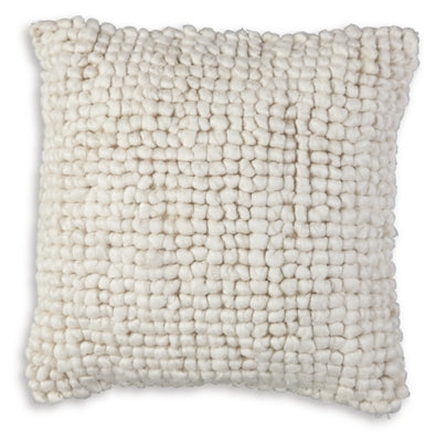 Ashley Furniture Aavie Pillow with soft fabric cover and decorative design, shown front view in the image.