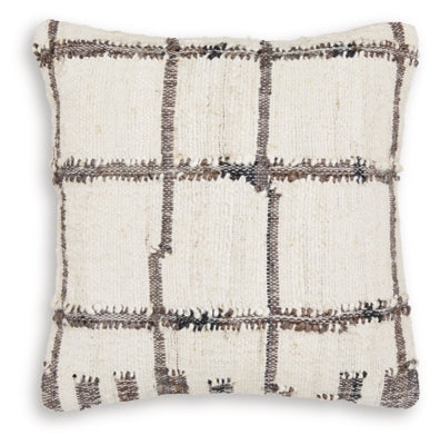 Set of four Ashley Furniture Wimings pillows featuring soft fabric covers and decorative patterns for cozy home décor.