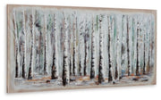 Ashley Furniture Calbert Wall Art featuring an abstract design in neutral tones, perfect for modern home decor.