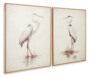 Set of two Aubinell wall art pieces by Ashley Furniture featuring modern abstract designs for stylish home decor.
