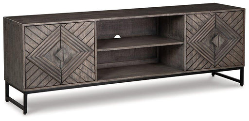Ashley Furniture Treybrook accent cabinet with wood finish, featuring storage drawers and a stylish design for living room decor.