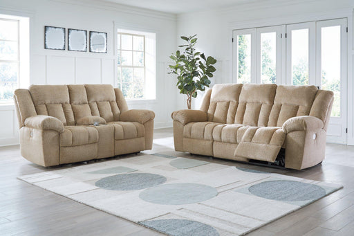 Ashley Furniture Tip-Off 2-Piece Living Room Set with sofa and loveseat in a modern fabric design.