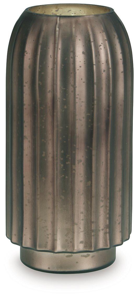Ashley Furniture Briarcott Vase featuring a sleek, modern design with a smooth surface and neutral finish.
